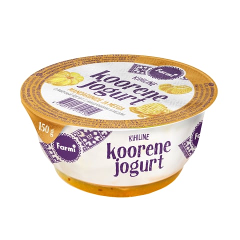 Jogurt koorene mandariinide ja meega laktoosivaba, FARMI, 150 g