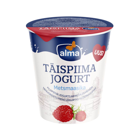 Täispiimajogurt metsmaasika, ALMA, 350 g