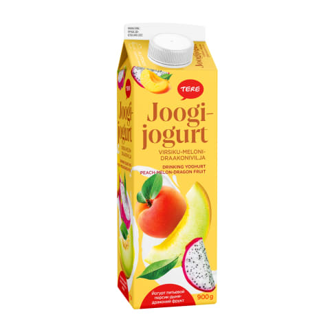 Tere joogijogurt virsiku-meloni-draakonivilja 900g