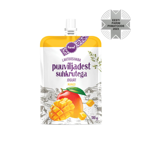 Jogurt mango puuviljasuhkrutega Farmi 130g