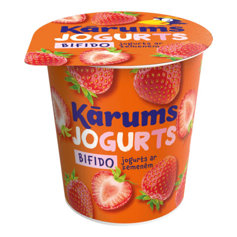 Bifido jogurts Kārums ar zemenēm 350g