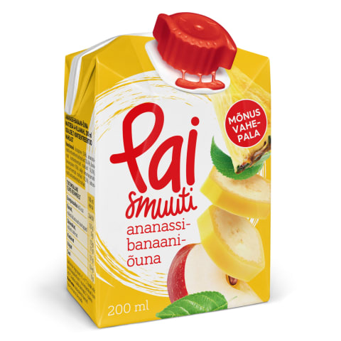 Ananassi-banaan-õun smuuti, PAI, 200 ml