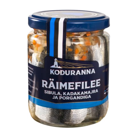 Räimefilee sibula, kadakamarja ja porgandiga, KODURANNA, 270 g
