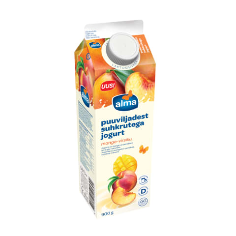 Jogurt mango-virsiku laktoosivaba Alma 900g