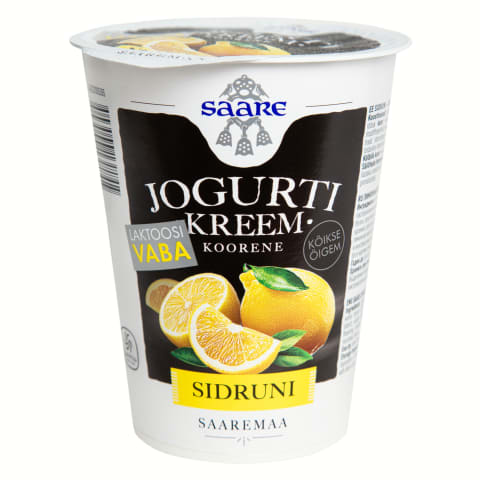 Jogurtikreem sidruni laktoosivaba Saare 400g