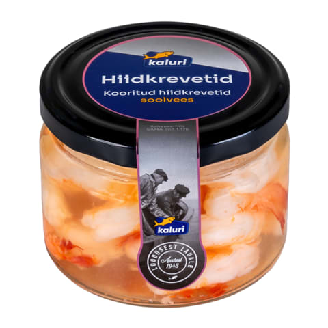 Hiidkrevetid soolvees 250g, KALURI, 125 g neto