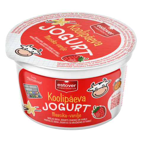 Koolipäeva jogurt maasika-vanilje 200g