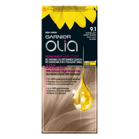 Matu krāsa Olia 9.1 Ashy Light Blonde