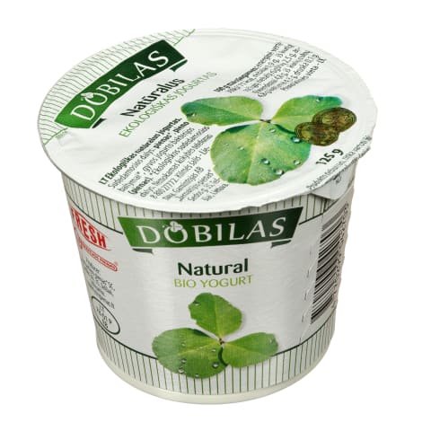 Ekologišk. jogurtas DOBILAS, 2,3 - 4,6%, 125g