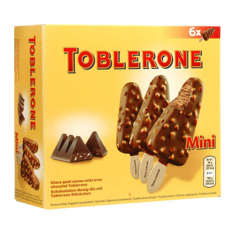 Kakaviniai-medaus valgomieji ledai TOBLERONE MINI STICK, 6x50 ml