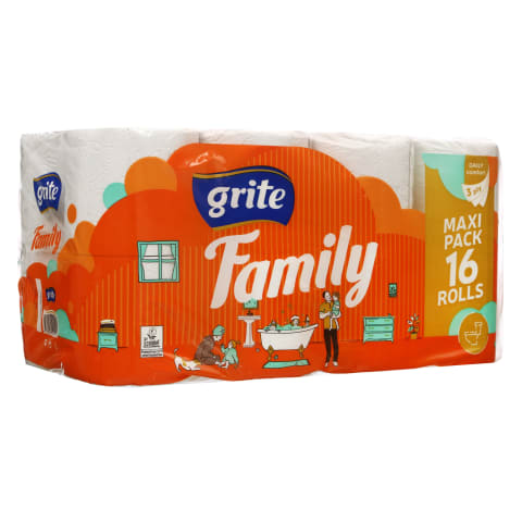 Tualetinis popierius GRITE FAMILY, 16 rit.