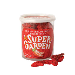 Braškės juostelėmis džiovintos šaltyje SUPERGARDEN, 20 g