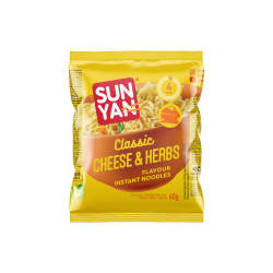 Klasikiniai makaronai su sūriu ir žolelių skonio sultiniu SUN YAN, 60 g