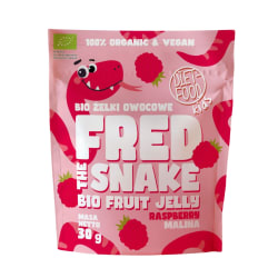 Ekologiškos FRED aviečių skonio juostelės DIET-FOOD, 30 g