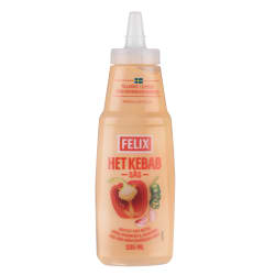 Aštrus kebabų padažas FELIX HET KEBAB, 335 ml
