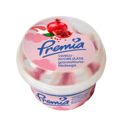 Vaniliniai grietininiai ledai su granatų įdaru PREMIA, 250 g / 0,5 l