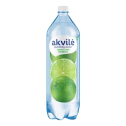 Lengvai gazuotas stalo vanduo AKVILĖ ŽALIOJI TAHITI CITRINA, 1,5 l