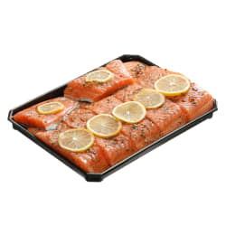Atšaldyta marinuota skrosta atlantinių lašišų filė,  1 kg