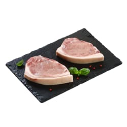 Atšaldyta pjaustyta kiaulienos nugarinė su kaulais, 1 kg