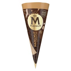 Valgomieji ledai kūgyje MAGNUM HAZELNUT & CHOCOLATE, 115 ml / 82 g