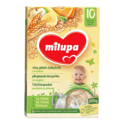Pilno grūdo pieniška košė su vaisiais MILUPA, nuo 10 mėn, 250 g