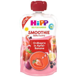 Ekologiška obuolių, bananų ir uogų geriamoji tyrelė HIPP, 120 ml