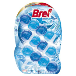 Tualeto valiklis-gaiviklis BREF BRILLIANT GEL ARCTIC OCEAN 3X42g