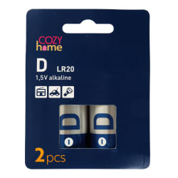 Baterijos COZY HOME D 1,5 V LR20, 2 vnt