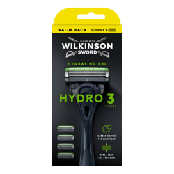 Trijų ašmenų vyriškas skustuvas ir 5 kasetės WILKINSON SWORD HYDRO 3