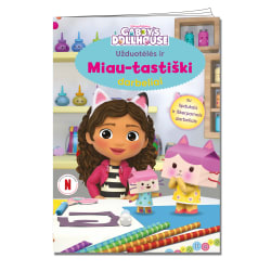 Spalvinimo knyga GABBYS DOLLHOUSE. UŽDUOTĖLĖS IR DARBELIAI, 3-6 m.