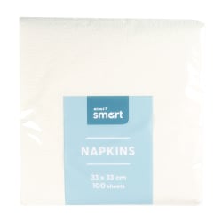 Servetėlės RIMI SMART, 33 x 33 cm, 100 vnt. balta