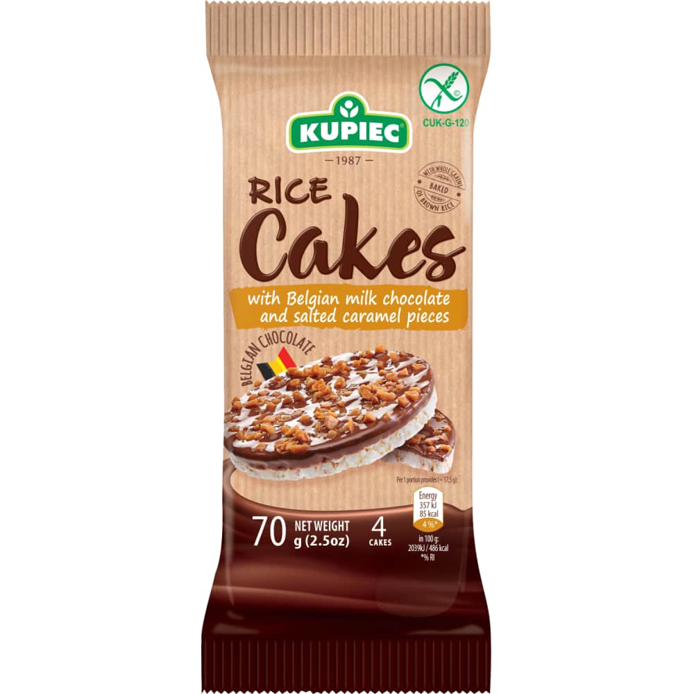 Rīsu galetes Kupiec ar šok., sāļo kar. 70g