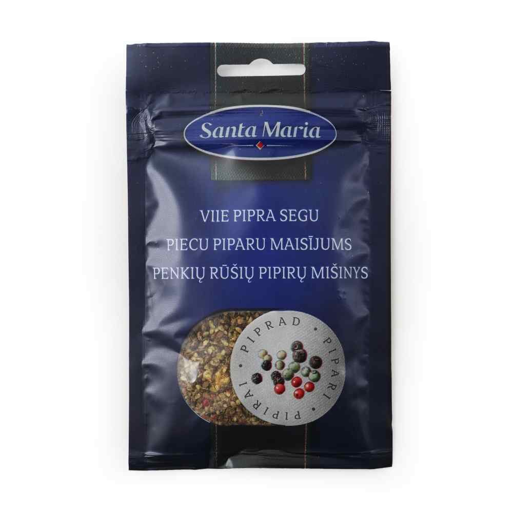 Garšviela Santa Maria piecu piparu mais. 25g