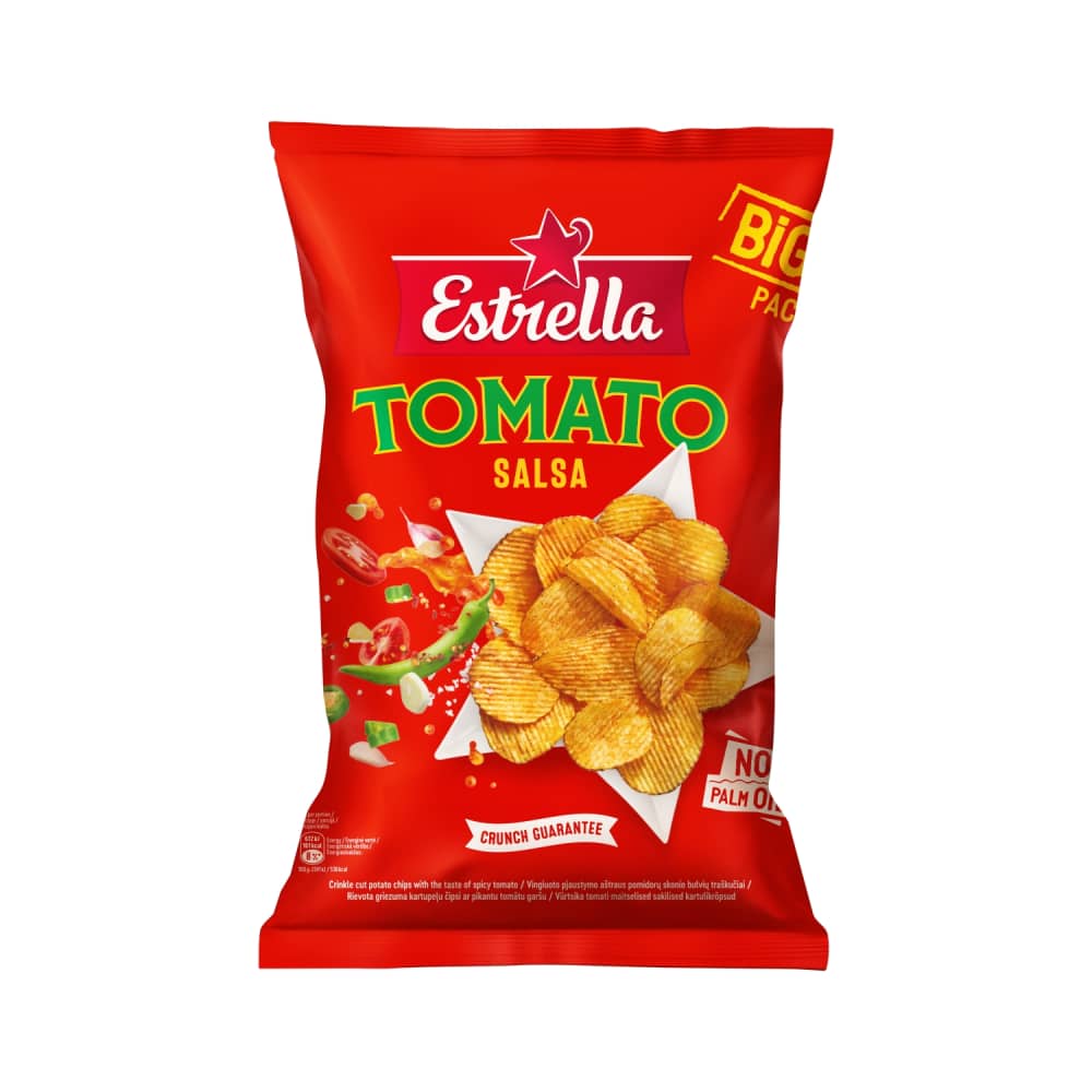 Čipsi Estrella ar pikantu tomātu g. 180g
