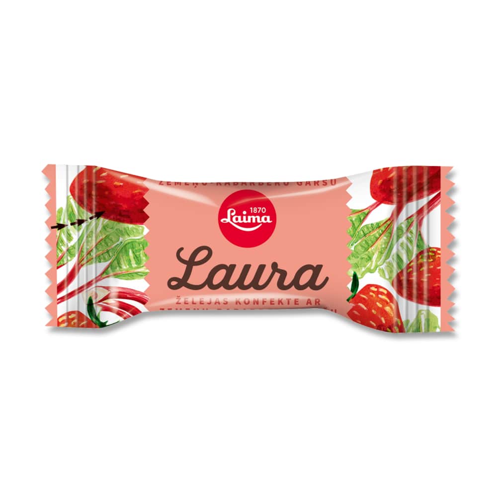 Konfektes Laima Laura zemeņu-rabarberu kg