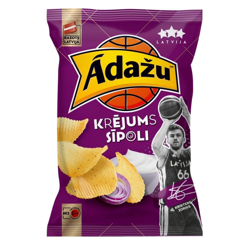 Čipsi Ādažu ar krējuma un sīpolu garšu 130g