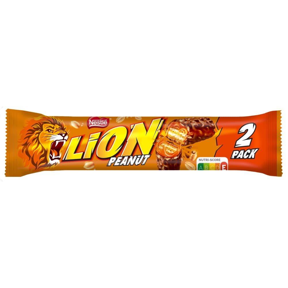 Batoniņš Lion zemesriekstu 2 Pack 62g