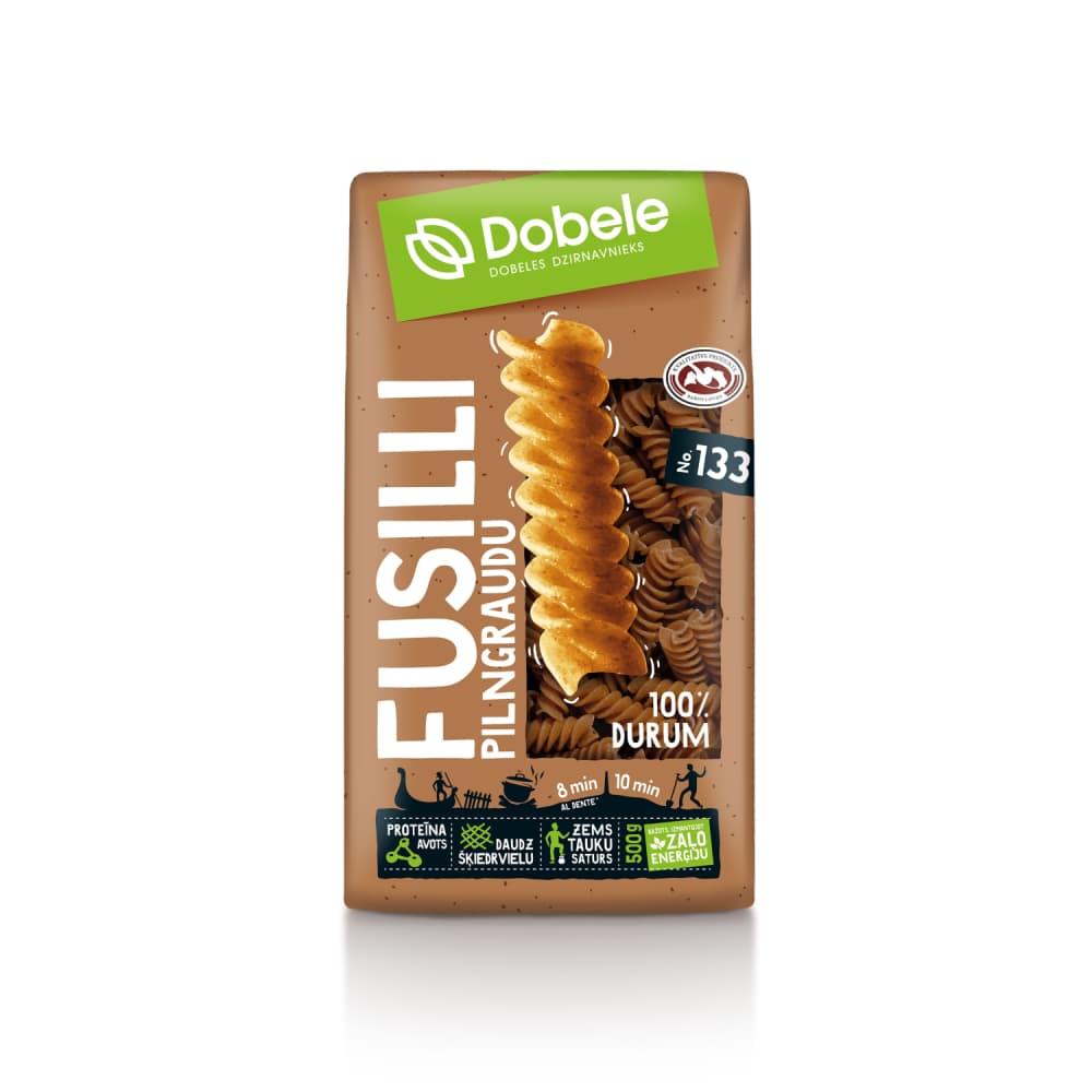 Pilngraudu makaroni Dobele Fusilli 500g