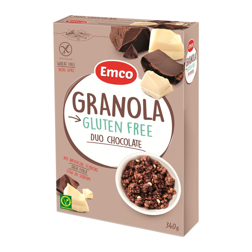 Musli Emco ar šok. un mandelēm bez glut. 340g