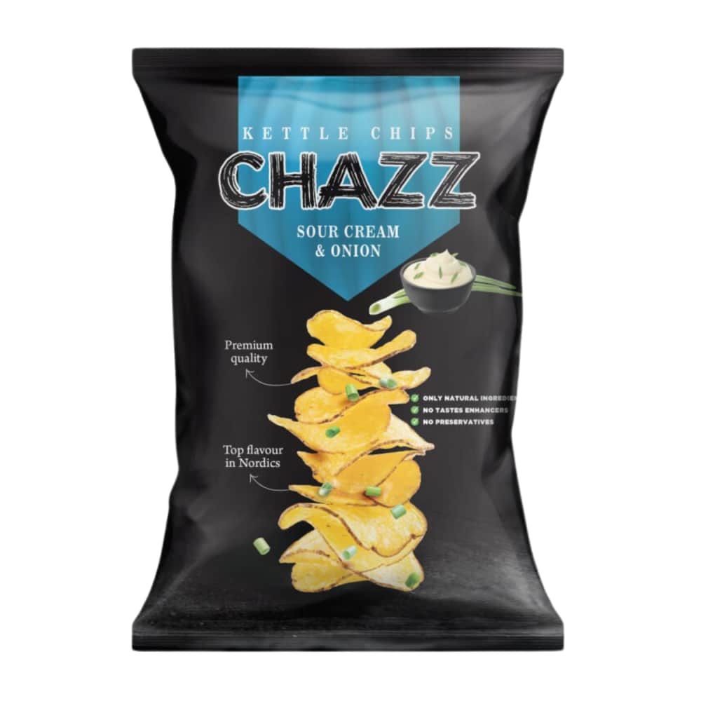 Kartup. čipsi Chaaz skābo krēj., sīpol. 90g
