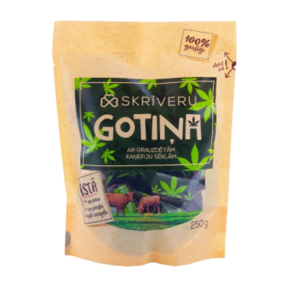 Konf. Skrīveru gotiņa ar kaņepju sēklām 250g