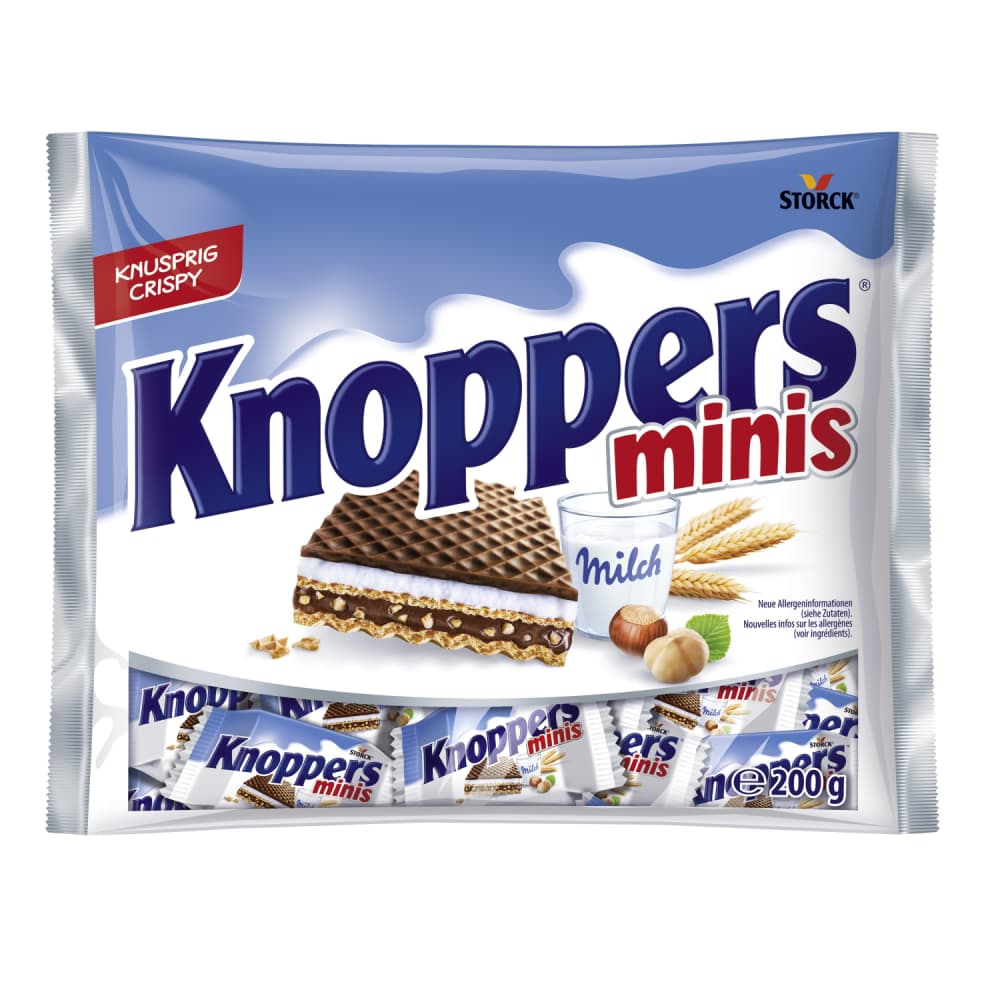 Vafeļu batoniņš Knoppers minis ar šokol. 200g