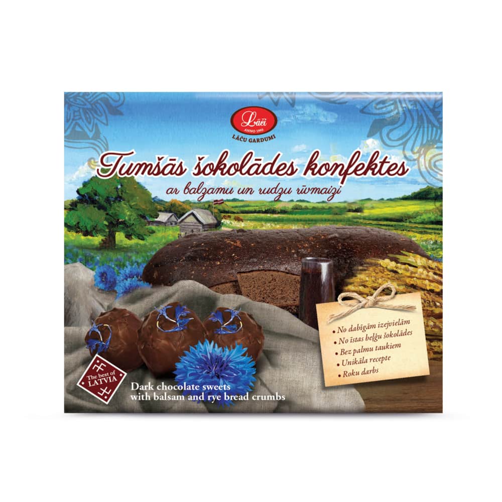 Šok. konfektes ar Balzamu un rudzu rīvm. 160g