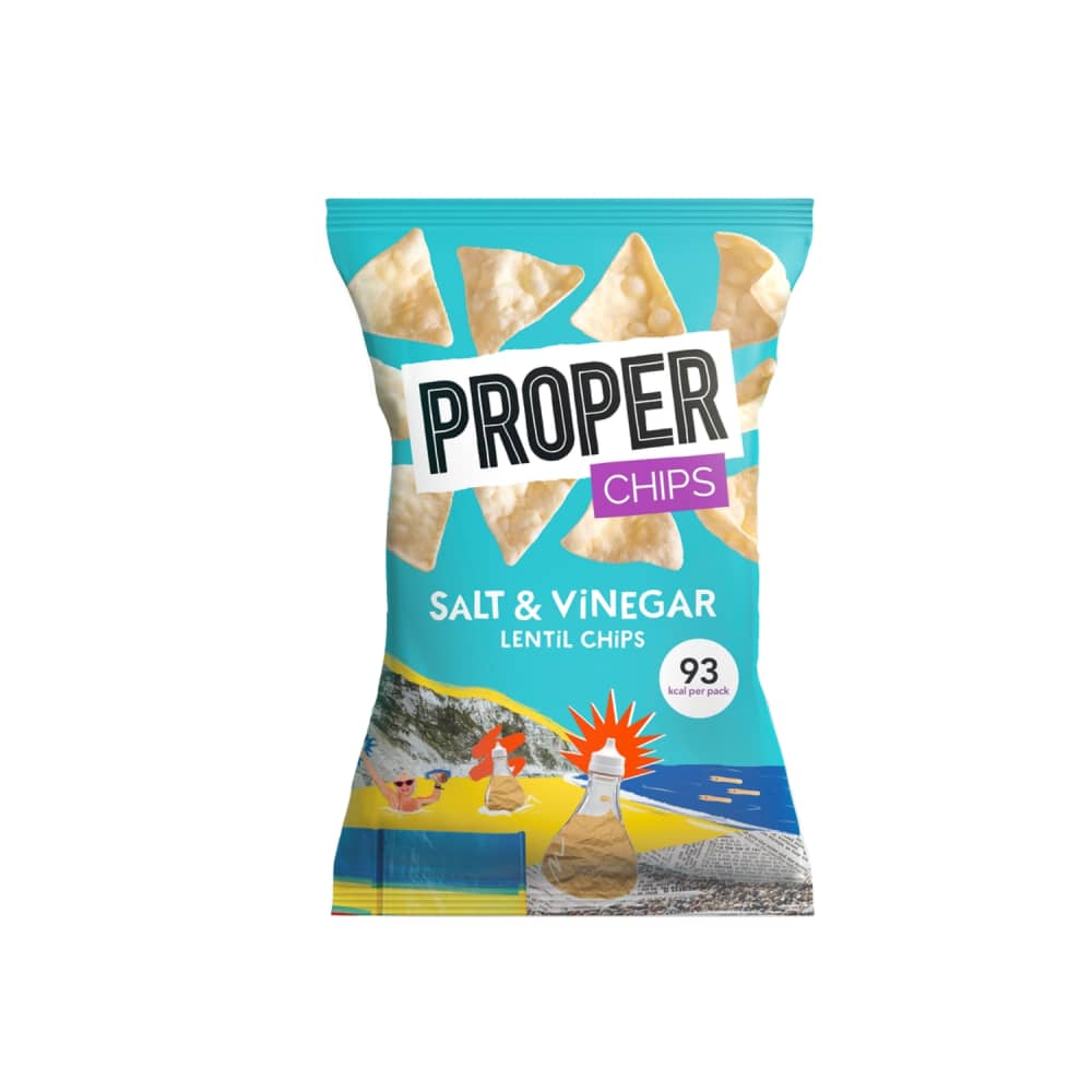 Lēcu čipsi Proper ar sāli un etiķi 20g