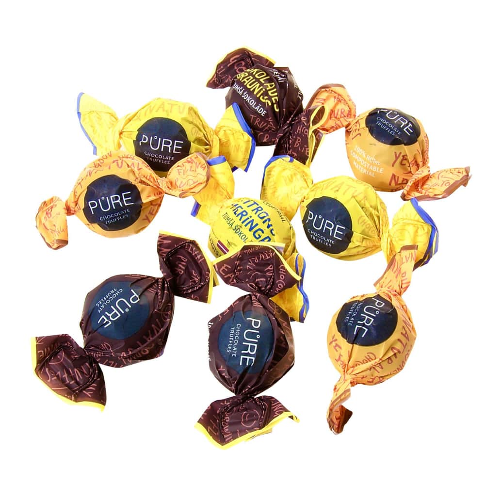Tumšas šokolādes trifeles Pure ar pild. kg