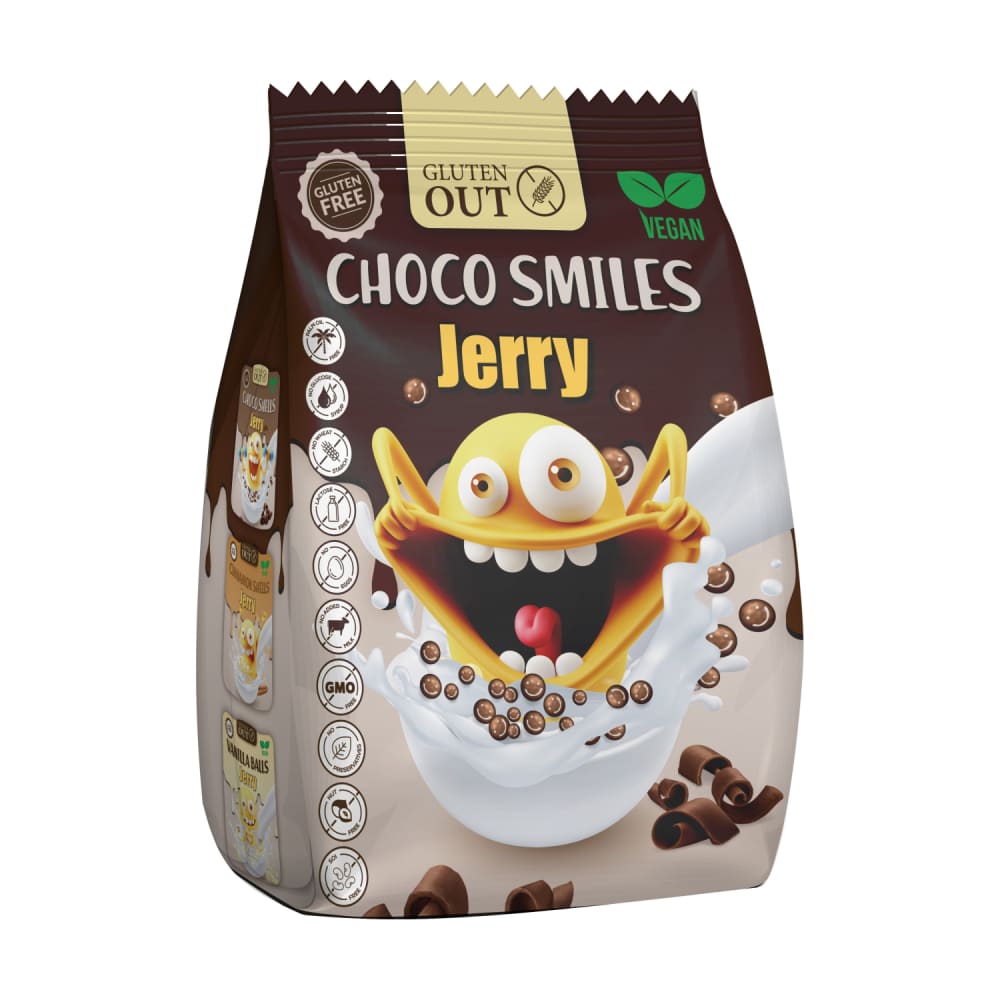 Brokastu pārslas Gluten Out Choco Smiles 375g