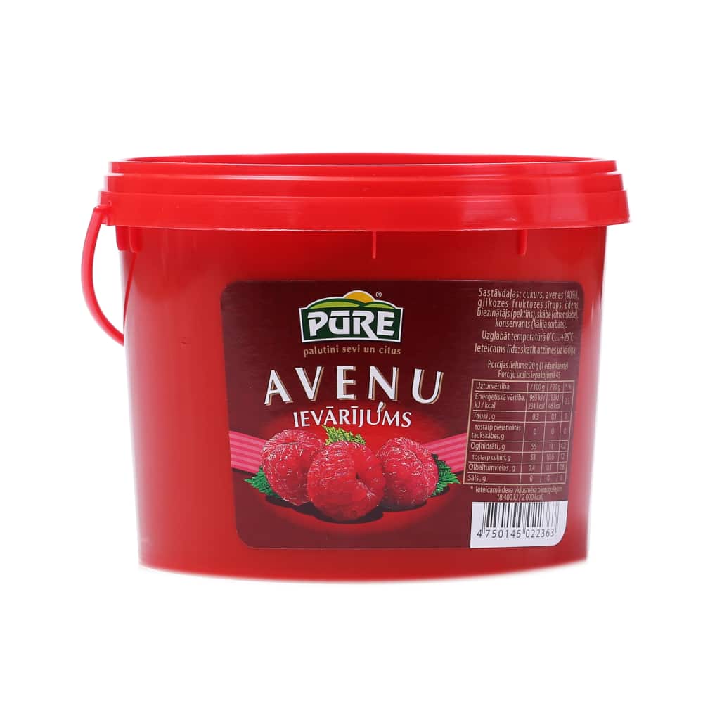 Ievārījums Pūre aveņu 900g