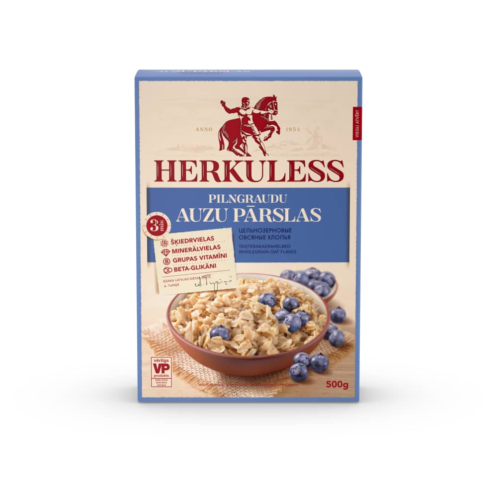 Auzu pārslas Herkuless pilngraudu 500g