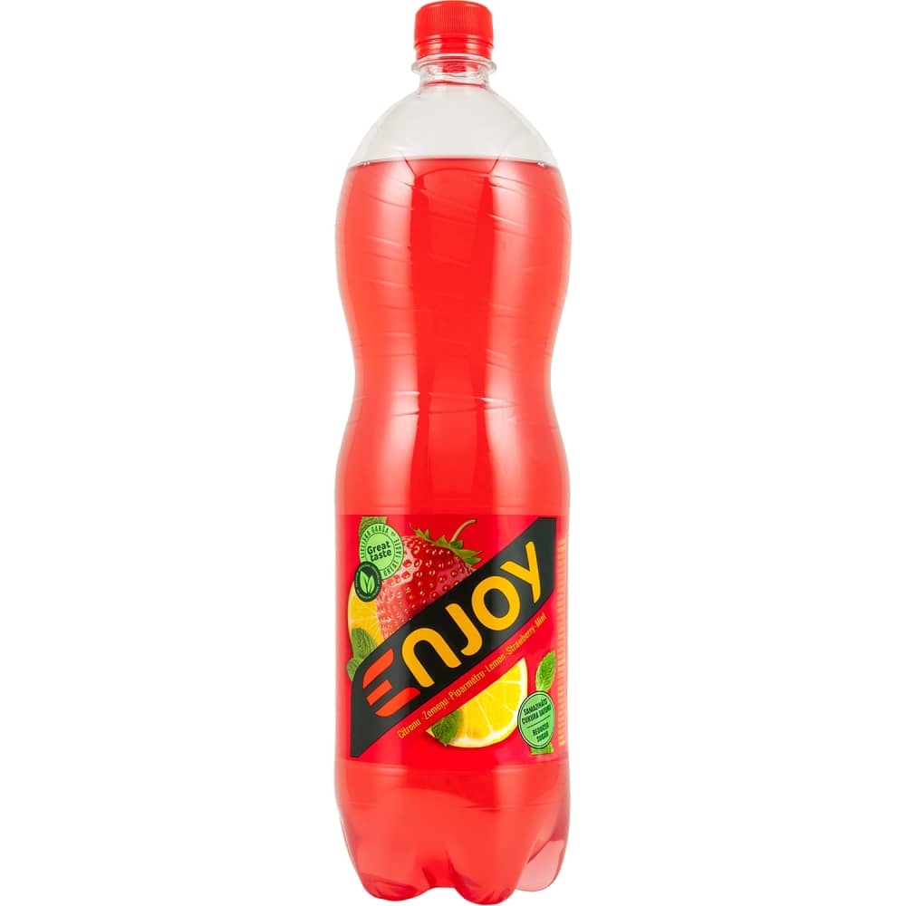 Gāz. dzēriens Enjoy zem.,citrona, piparm.1,5l