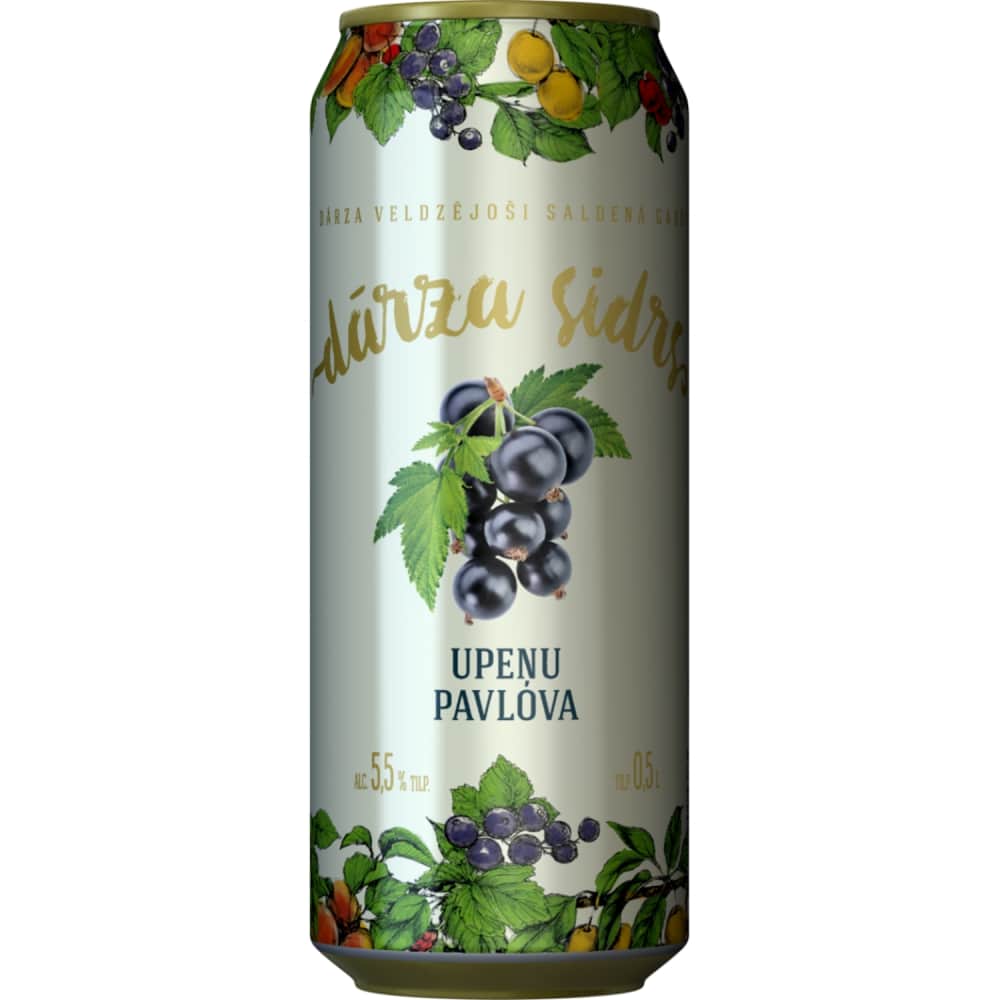 Sidrs Dārza upeņu 5,5% 0,5l